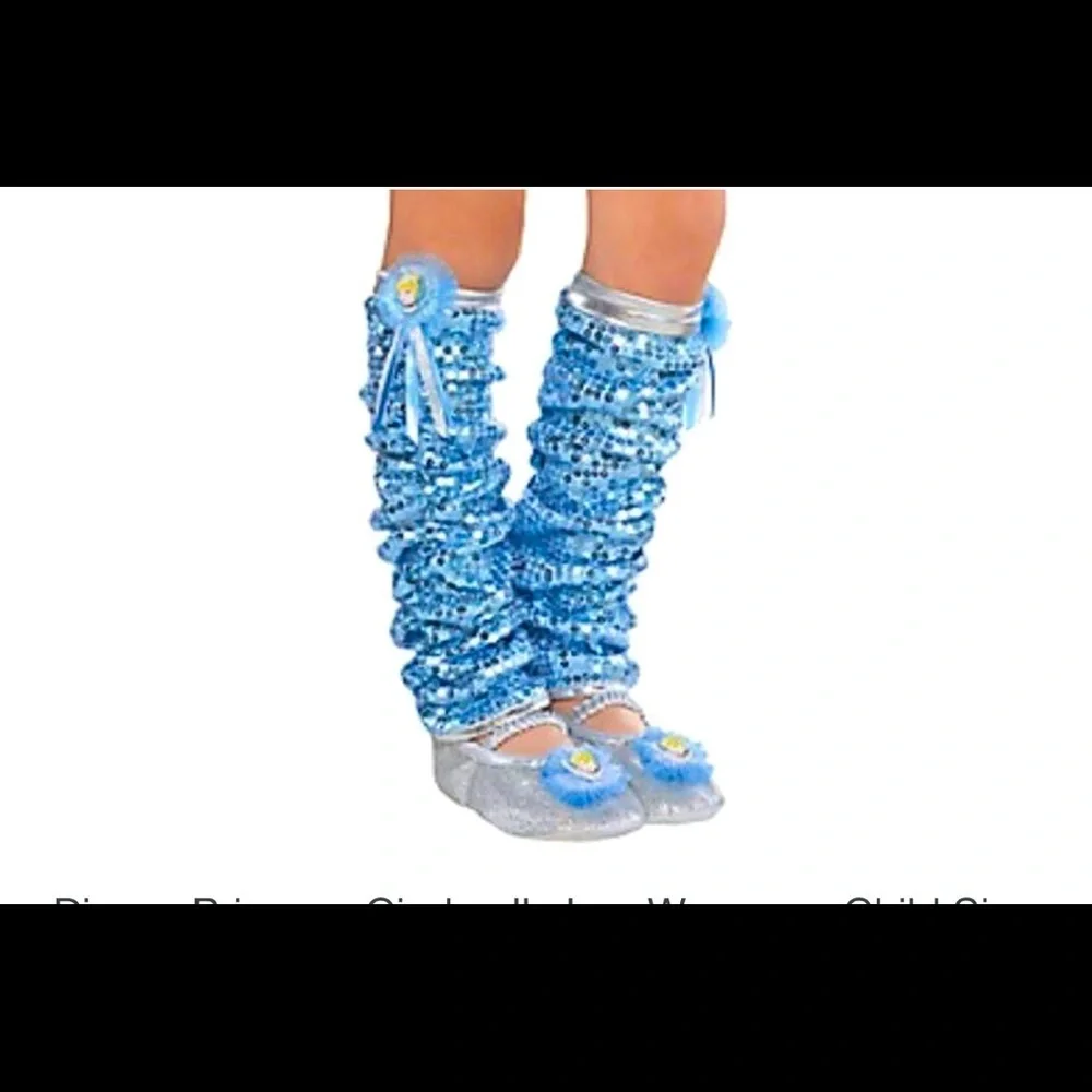 Cinderella LEG WARMERS Blue GIRLS NEW
